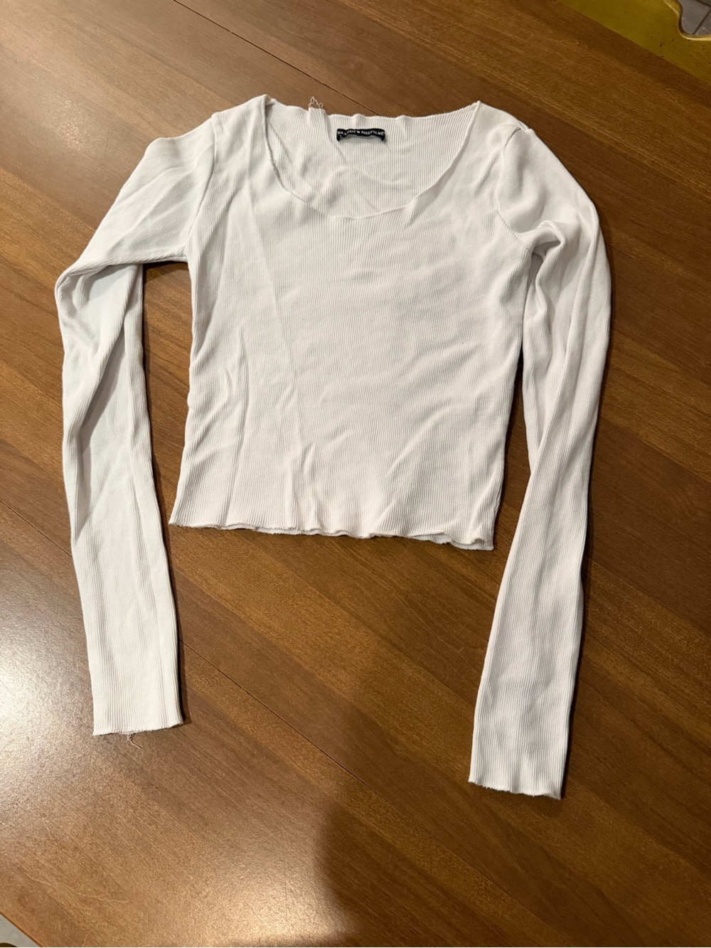 Women’s Brandy Melville White Long Sleeve Tee - One Size